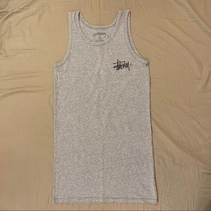 Stussy sleeveless shirt dress. Gray. Size XS